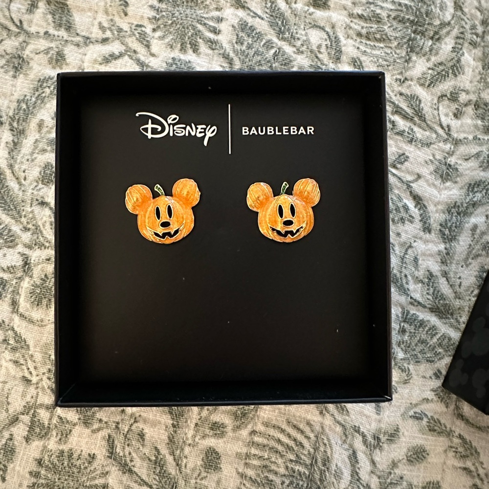 BaubleBar Disney Mickey Pumpkin Earrings
